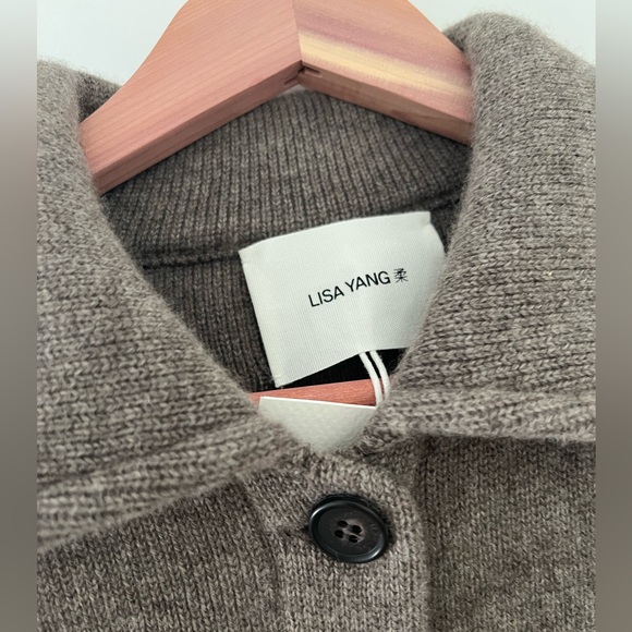 LISA YANG Lynna cashmere cardigan in Truffle Size 1 - Picture 4 of 8